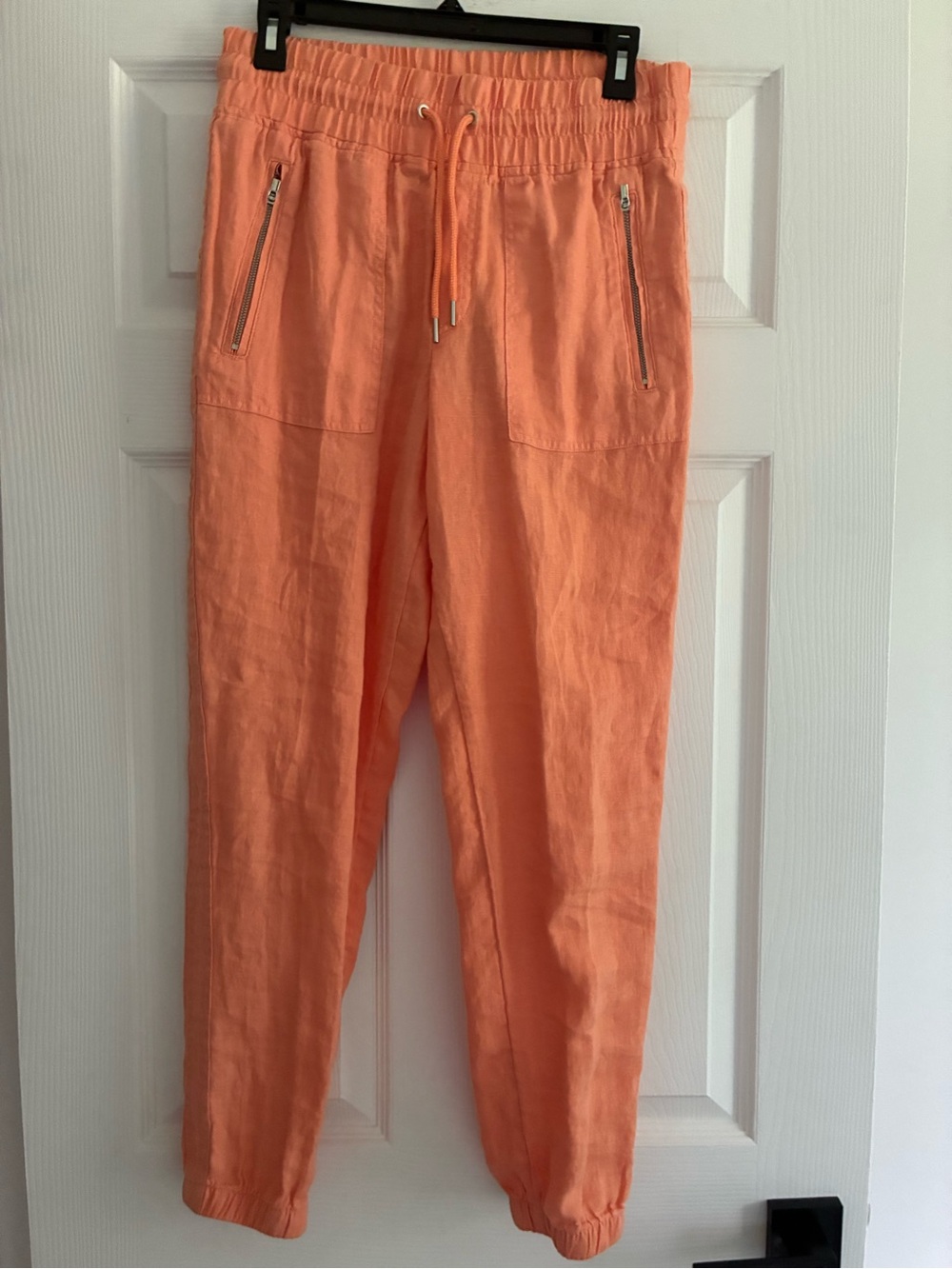 Athleta Cabo Linen Jogger Cactus Peach size 4 NWOT